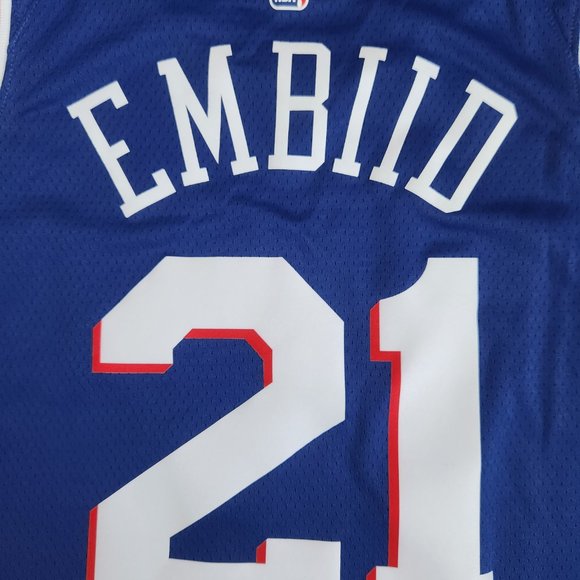 Philadelphia 76ers Joel Embiid Nike Swingman Jersey Men's Size Large - Picture 5 of 11